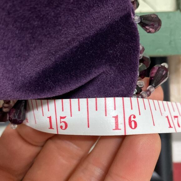 Bed, bath, and beyond plum‎ purple velvet pillow with crystal beaded trim - Picture 4 of 5